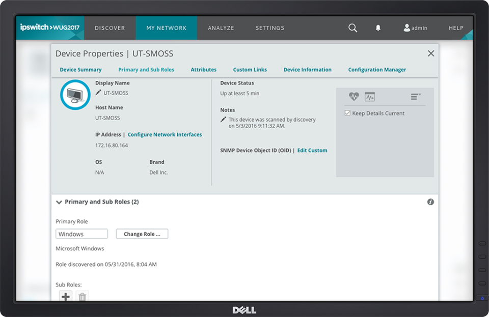 screenshot of WhatsUp Gold